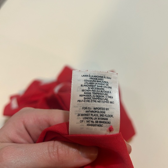 Anthropologie Maeve Lattice Neck Fit & Flare Dress - Red - Size 6 - Picture 4 of 9